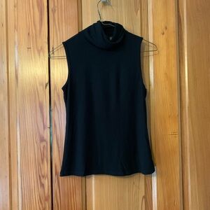 Theory Black Sleeveless Turtleneck Top Size: P